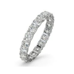 Chloe Lab Diamond Eternity Ring 18K White Gold Claw Set 2.00ct G/Vs