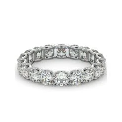 Mens 3ct H/Si Diamond 18K White Gold Full Band Ring -The Diamond Store HG34 300W2