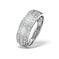 Eternity Ring Baguette Diamond 0.22ct In 9K White Gold