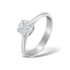 Galileo 1.00ct Look Diamond 0.38ct And 18K White Gold Ring