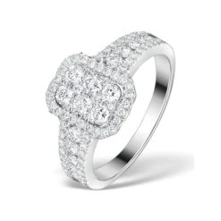 Diamond Galileo 1CT H/SI And 18K White Gold Ring - N4538Y