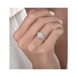 0.50ct Vintage Asteria Collection Diamond Ring In 18K White Gold -The Diamond Store L2342h