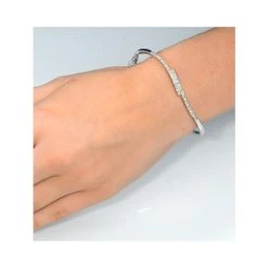Diamond Bangle 0.50ct 9K White Gold -The Diamond Store L3210 v1