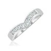 Lab Diamond Wishbone Ring 0.25ct H/Si In 9K White Gold