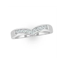 Lab Diamond Wishbone Ring 0.25ct H/Si In 9K White Gold -The Diamond Store LBC4001Wb