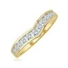 Lab Diamond Wishbone Ring 0.50ct H/Si In 9K Gold