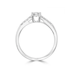 Lab Diamond Side Stone Engagement Ring 0.25ct H/Si In 925 Silver -The Diamond Store LBC4005Ws 1