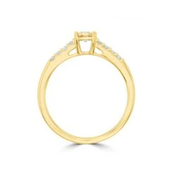 Lab Diamond Side Stone Engagement Ring 0.25ct H/Si In 9K Gold -The Diamond Store LBC4005s