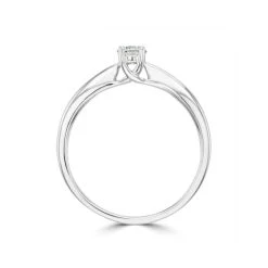 Tapered Design Lab Diamond Engagement Ring 0.25ct H/Si 9K White Gold 8 Tapered Design Lab Diamond Engagement Ring 0.25ct H/Si 9K White Gold -The Diamond Store LBC4009Ws 1