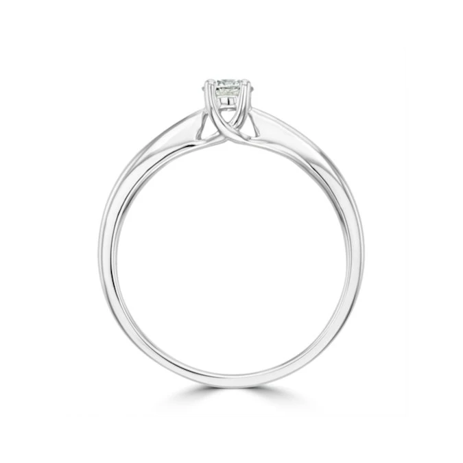 Tapered Design Lab Diamond Engagement Ring 0.25ct H/Si In 925 Silver 3 Tapered Design Lab Diamond Engagement Ring 0.25ct H/Si In 925 Silver - Image 3
