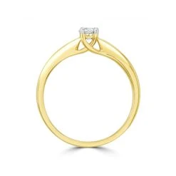 Tapered Design Lab Diamond Engagement Ring 0.25ct H/Si In 9K Gold -The Diamond Store LBC4009s