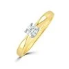Tapered Design Lab Diamond Engagement Ring 0.33ct H/Si In 9K Gold