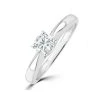 Tapered Design Lab Diamond Engagement Ring 0.33ct H/Si 9K White Gold