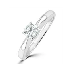 Tapered Design Lab Diamond Engagement Ring 0.33ct H/Si 9K White Gold