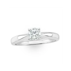 Tapered Design Lab Diamond Engagement Ring 0.33ct H/Si 9K White Gold 9 Tapered Design Lab Diamond Engagement Ring 0.33ct H/Si 9K White Gold -The Diamond Store LBC4010Wb