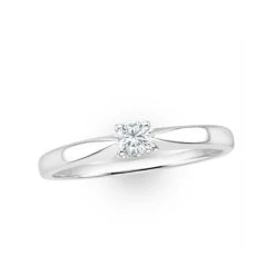 Tapered Design Lab Diamond Engagement Ring 0.15ct H/Si 9K White Gold -The Diamond Store LBC4011Wb 1