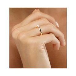 Tapered Design Lab Diamond Engagement Ring 0.15ct H/Si In 9K Gold -The Diamond Store LBC4011h