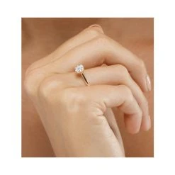 0.25ct Lab Diamond Cluster Solitaire Ring H/Si In 9K Gold -The Diamond Store LBC4013h
