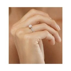Lab Diamond Engagement Ring With Shoulders 0.25ct H/Si In 9K Gold -The Diamond Store LBC4017Wh 1