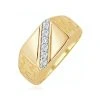 Mens Lab Diamond Signet Ring 9K Gold 0.25ct H/Si