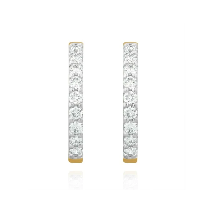 Comfort Huggie Lab Diamond Earrings 0.25ct H/Si In 9K Gold 2 Comfort Huggie Lab Diamond Earrings 0.25ct H/Si In 9K Gold - Image 2