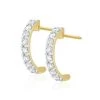 Comfort Huggie Lab Diamond Earrings 0.50ct H/Si In 9K Gold