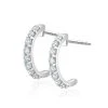 Comfort Huggie Lab Diamond Earrings 0.50ct H/Si In 9K White Gold