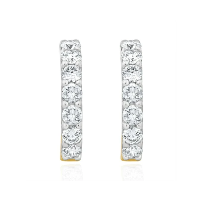 Comfort Huggie Lab Diamond Earrings 1.00ct H/Si In 9K Gold 2 Comfort Huggie Lab Diamond Earrings 1.00ct H/Si In 9K Gold - Image 2