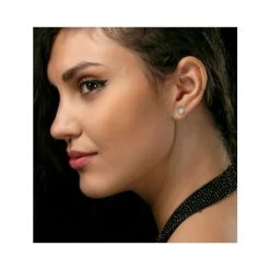 Lab Diamond Cluster Flower Earrings 0.50ct Set In 9K White Gold -The Diamond Store LBF3004Wh