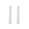 Life Journey Lab Diamond Rubover Drop Earrings 0.25ct In 9K White Gold