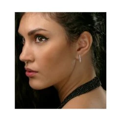 Life Journey Lab Diamond Rubover Drop Earrings 0.25ct In 9K White Gold -The Diamond Store LBF3015Wh