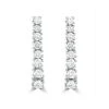 1ct Lab Diamond Life Journey Drop Earrings Set In 9K White Gold