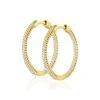 0.50ct Lab Diamond Hoop Earrings H/Si Quality In 9K Gold - 26mm