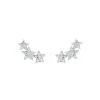 Ear Climbers Earrings Lab Diamond 0.20ct In 925 Sterling Silver