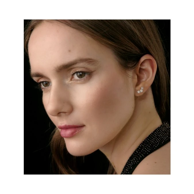 Ear Climbers Earrings Lab Diamond 0.20ct In 925 Sterling Silver 2 Ear Climbers Earrings Lab Diamond 0.20ct In 925 Sterling Silver - Image 2