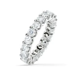 Chloe Lab Diamond Eternity Ring 18K White Gold Claw Set 3.00ct H/Si