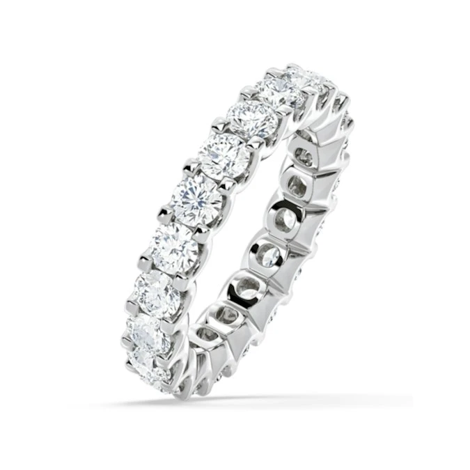 Chloe Lab Diamond Eternity Ring 18K White Gold Claw Set 3.00ct H/Si 1 Chloe Lab Diamond Eternity Ring 18K White Gold Claw Set 3.00ct H/Si