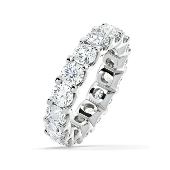 Chloe Lab Diamond Eternity Ring 18K White Gold Claw Set 5.00ct H/Si 1 Chloe Lab Diamond Eternity Ring 18K White Gold Claw Set 5.00ct H/Si