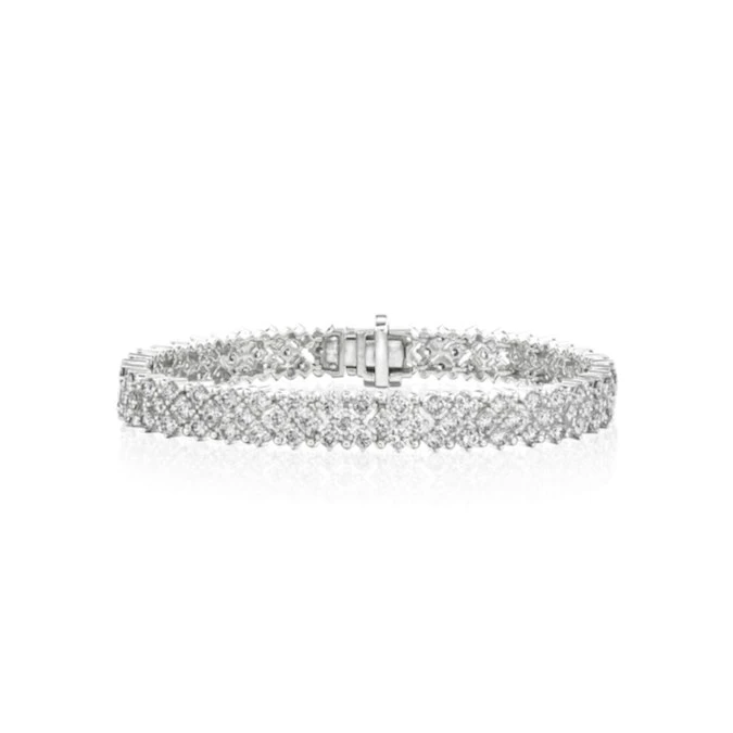 Evening Bracelet 8.11ct Lab Diamond 9K White Gold 1 Evening Bracelet 8.11ct Lab Diamond 9K White Gold