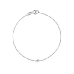 Lab Diamond Bracelet 0.08ct Set In 925 Sterling Silver
