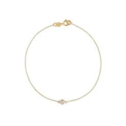 0.08ct Lab Diamond Bracelet Set In 9K Yellow Gold