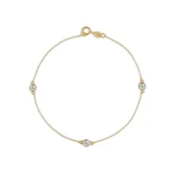 0.31ct Lab Diamond Bracelet Set In 9K Yellow Gold