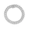 1.20CT Mens Lab Diamond Cuban Link Bracelet In Sterling Silver