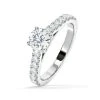 Natalia Lab Diamond Engagement Side Stone Ring 18KW Gold 2.00CT F/VS1