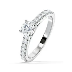 Natalia Diamond Engagement Side Stone Ring Platinum 0.91CT G/VS2