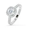 Elizabeth Lab Diamond Halo Engagement Ring In Platinum 2.50ct F/VS1