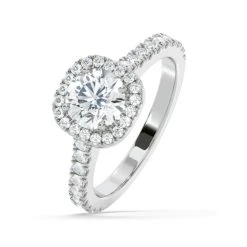 Elizabeth Lab Diamond Halo Engagement Ring In Platinum 2.50ct F/VS1