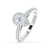 Diana GIA Diamond Pear Halo Engagement Ring 18KW Gold 1.35ct G/SI2