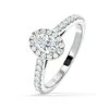 Georgina GIA Oval Diamond Halo Engagement Ring Platinum 1.30ct G/Vs1