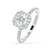 Beatrice Lab Diamond Halo Engagement Ring In Platinum 1.65ct F/VS1